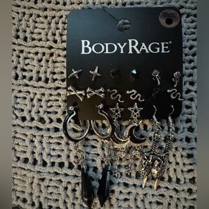 🌟3/$20 Eligible! NWT BodyRage Silver Tone Earring Set - Mixed Charms